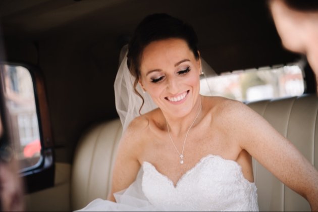 Bride in the car