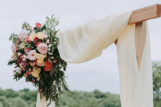 Wedding flowers ceremony arch